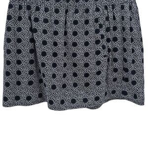J. Crew Womens XL Cotton Printed Skirt Blue Dots with Pockets